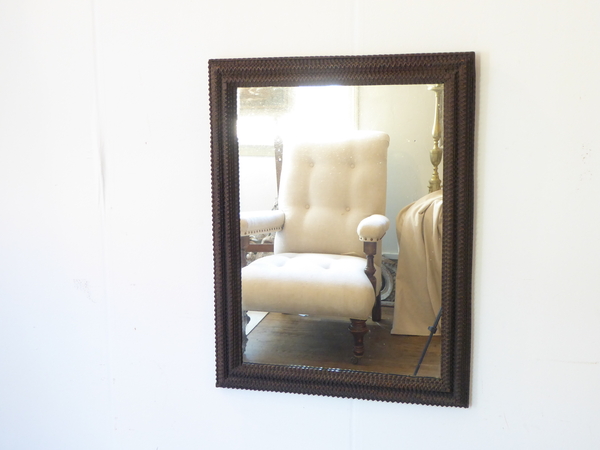 Tramp Art Frame Mirror