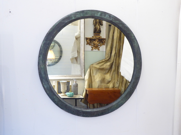 Round Copper Mirror
