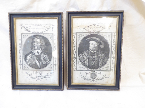 18th Century Engravings of Henry VIII and Cromwell