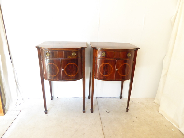 Pair English Regency Curved Chests