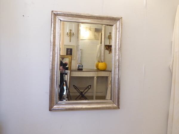 19th Century Crackle Glaze Silverleaf Mirror