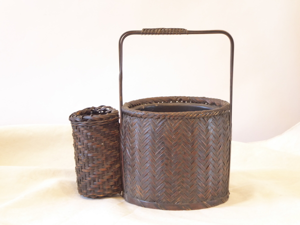 Antique Japanese Ikebana Basket