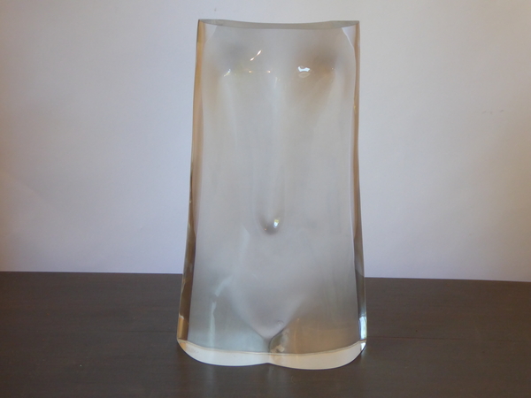 20th C Baccarat Sculpture of Torso