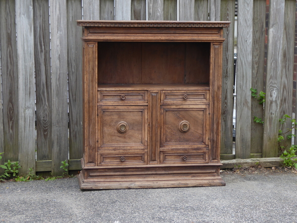 19th Century Italian Weathered Walnut Cabinet