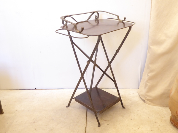 Antique Iron Campaign Washstand