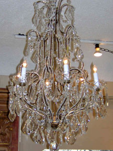 20th century French Maria Theresa style 6 light chandelier