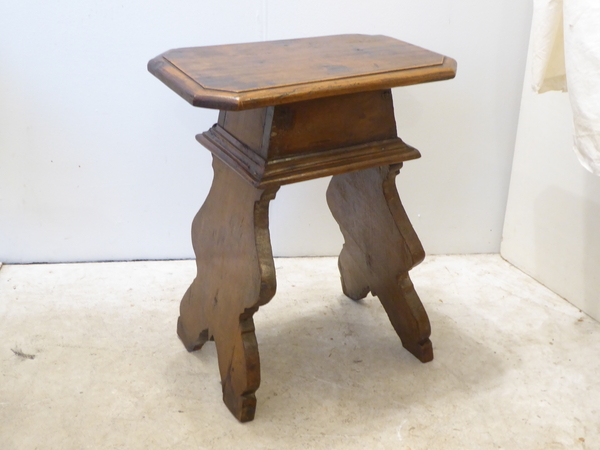 Antique Italian Walnut Tabouret