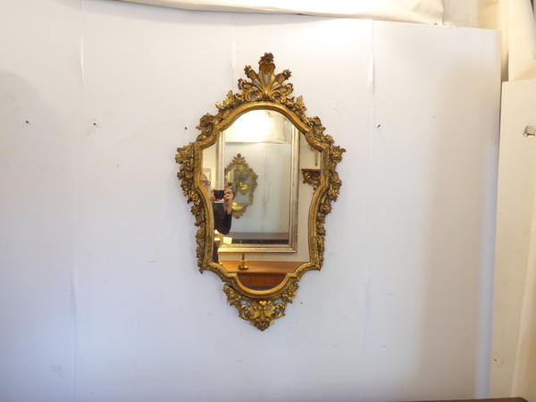 18th Century Italian Rococo Giltwood Mirror