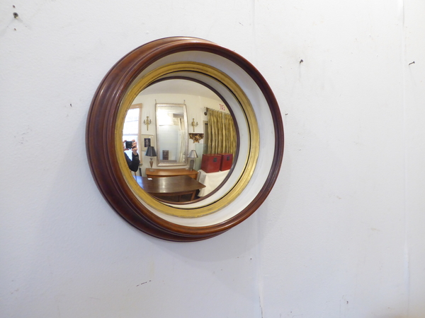 Walnut Bulls Eye Mirror