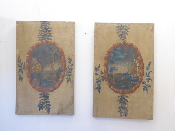 18th Century Pair French Screen Fragments