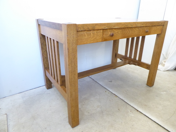 Arts and Crafts Scrubbed Oak Desk