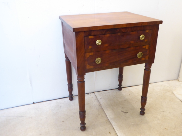 19th C American Two Drawer Stand