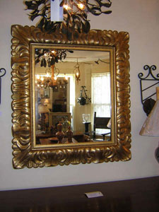 19th Century carved giltwood frame continental mirror
