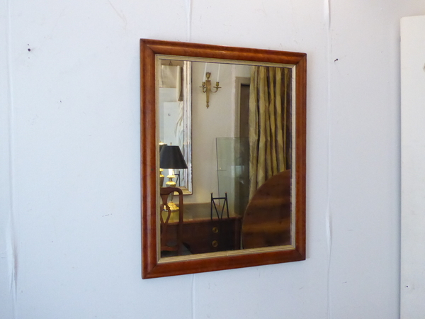19th C Maple Mirrored