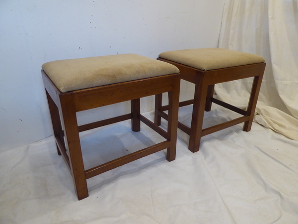 Pair Mahogany Flip Top Benches