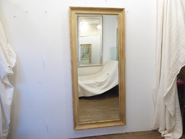 Antique Pine Elongated Mirror