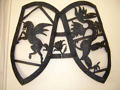 19th century French medieval style armoral decoration