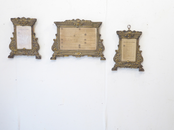 18th C Italian Metal Clad Framed Prayers