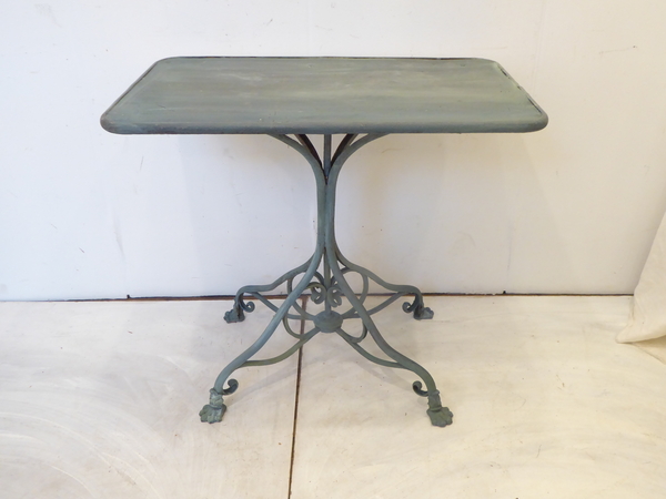 French Verdigris Garden Table