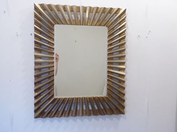 Metal Clad Sunburst Mirror