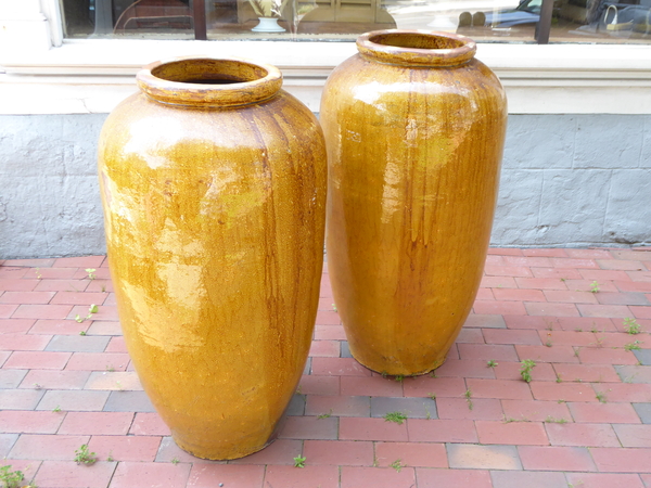 Large Ceramic Glazed Garden Urns