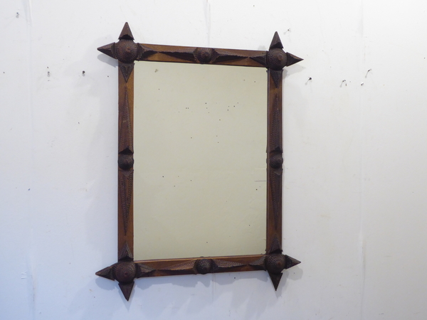Large Tramp Art Mirror