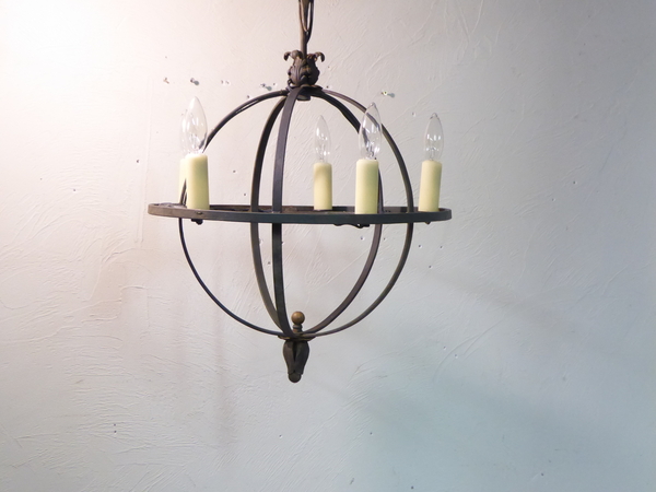 Iron Orb Chandelier
