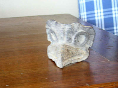 Pre Columbian stone bird god mask