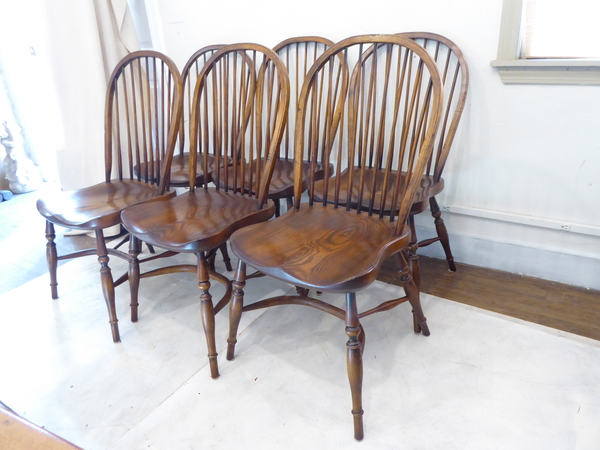 Set of six English Oak Windsor Chairs