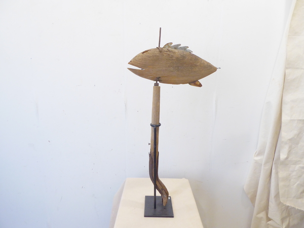 19th C American Wooden Fish Weathervane