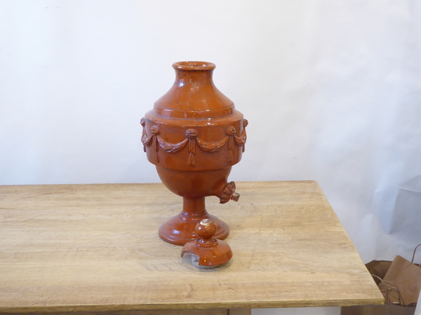 French 18th C Terra Cotta Water Urn