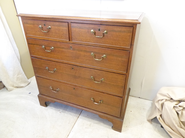 19th C American Chestnut Chest Drawers