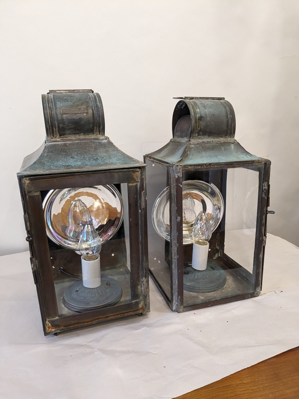Cape Cod Copper Lantern Sconces