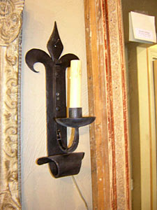 20th century set of four French iron sconces