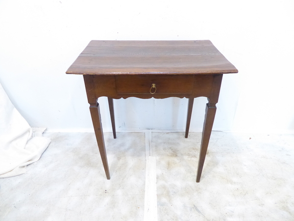French 18th C Oak Side Table