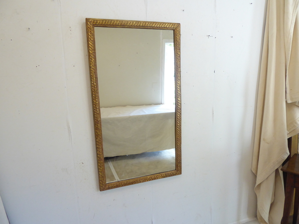 18th C French Guilloche Molding Mirror