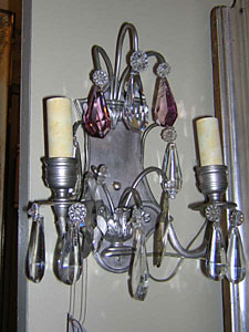 20th century French silvered bronze sconces
