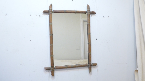 French Bamboo Mirror