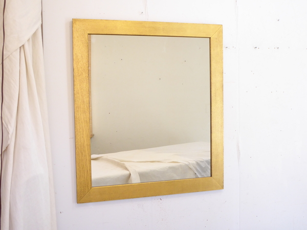Antique Golden Oak Mirror