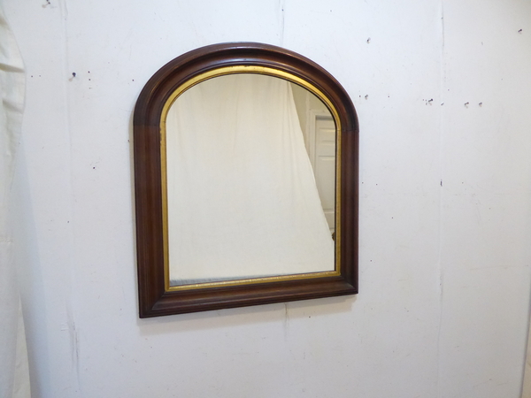 19th C Curve Top Mirror