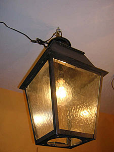 19th century French iron gas lantern