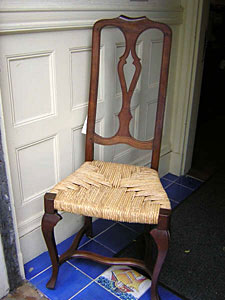 20th century Italian cherry side chair