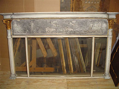 19th century American over mantle mirror