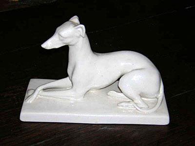 20th century English Staffordshire centennial ceramic whippet