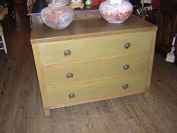 Antique English Mahogany 3 Drawer Chest