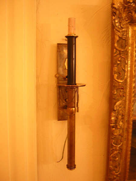 20th Century Pair of English Regency Style Brass Sconces