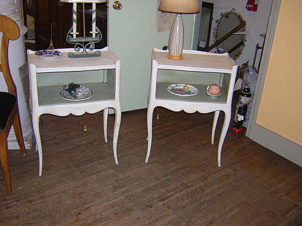 20th Century French Pair of Custom Painted Night Tables