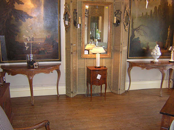 18th Century Pair Italian Painted Consoles