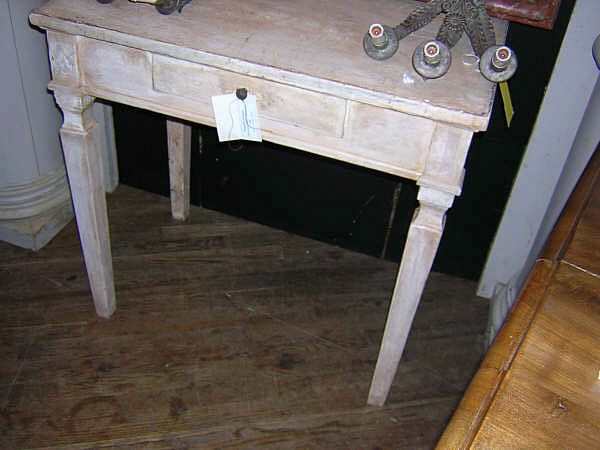 19th Century Italian Whitewashed Table
