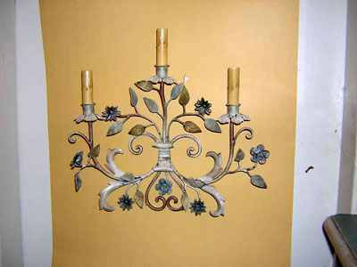 floral motif sconces